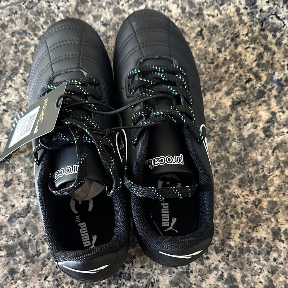 Puma Black and White Procat Cleats